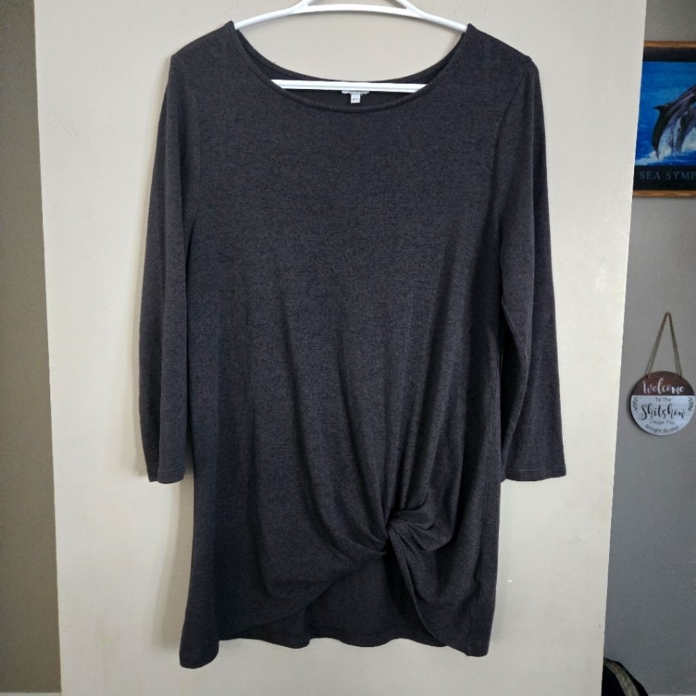 Kismet Top Shirt Knot Womens Medium Long Sleeve